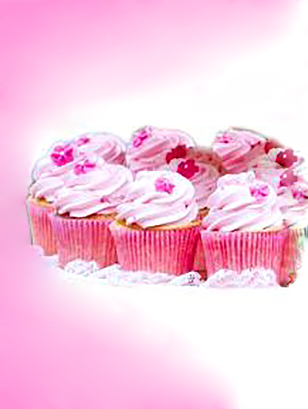 Капкейк с мелким цветком